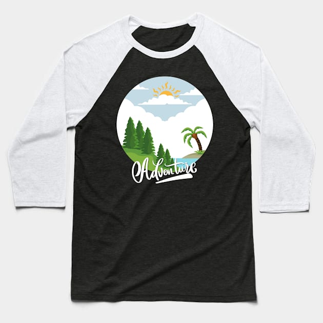 Ready for new adventure time love travel Explore the world holidays vacation Baseball T-Shirt by BoogieCreates